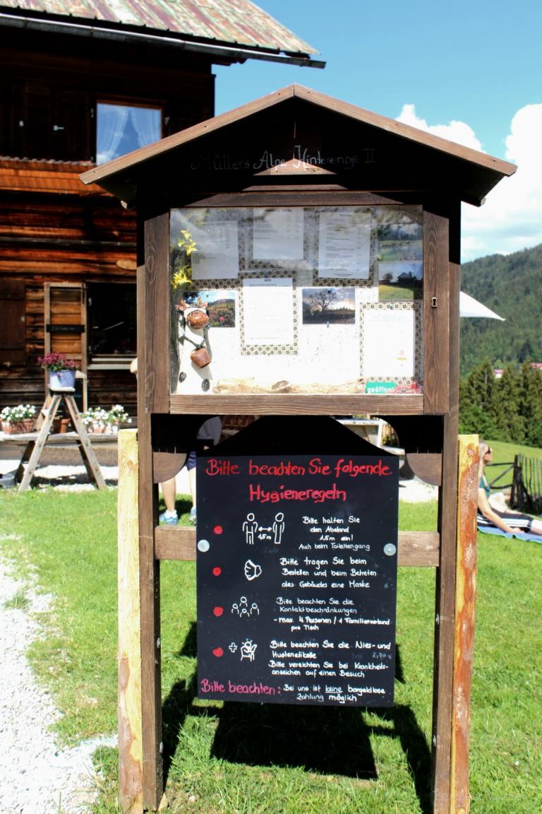 Müllers Alpe Hygieneregeln einkehren Rundweg Breitachklamm Wandern